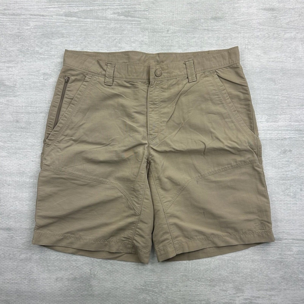 The North Face Horizon II Shorts Mens 38 Beige Utility Nylon Stretch AXEZ‎